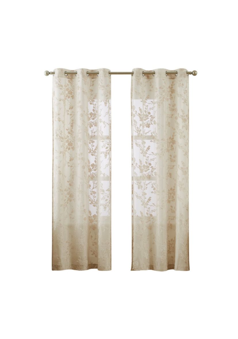 5th Avenue Lux Lark Burn Out 37x84 Sheer Window Panel Pair