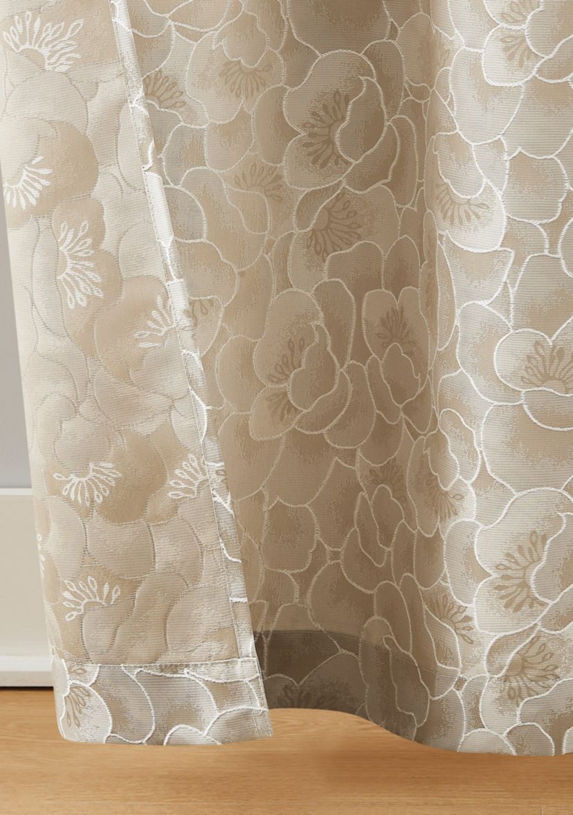 5th Avenue Lux Blythe Textured 38x96 Champagne/Gold Window Panel Pair