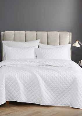 Cannon Solid Percale White Twin/Twin XL 2 Piece Quilt Set
