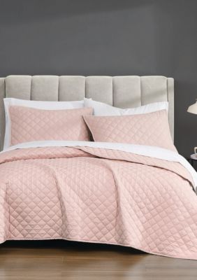 Cannon Solid Percale White Twin/Twin XL 2 Piece Quilt Set