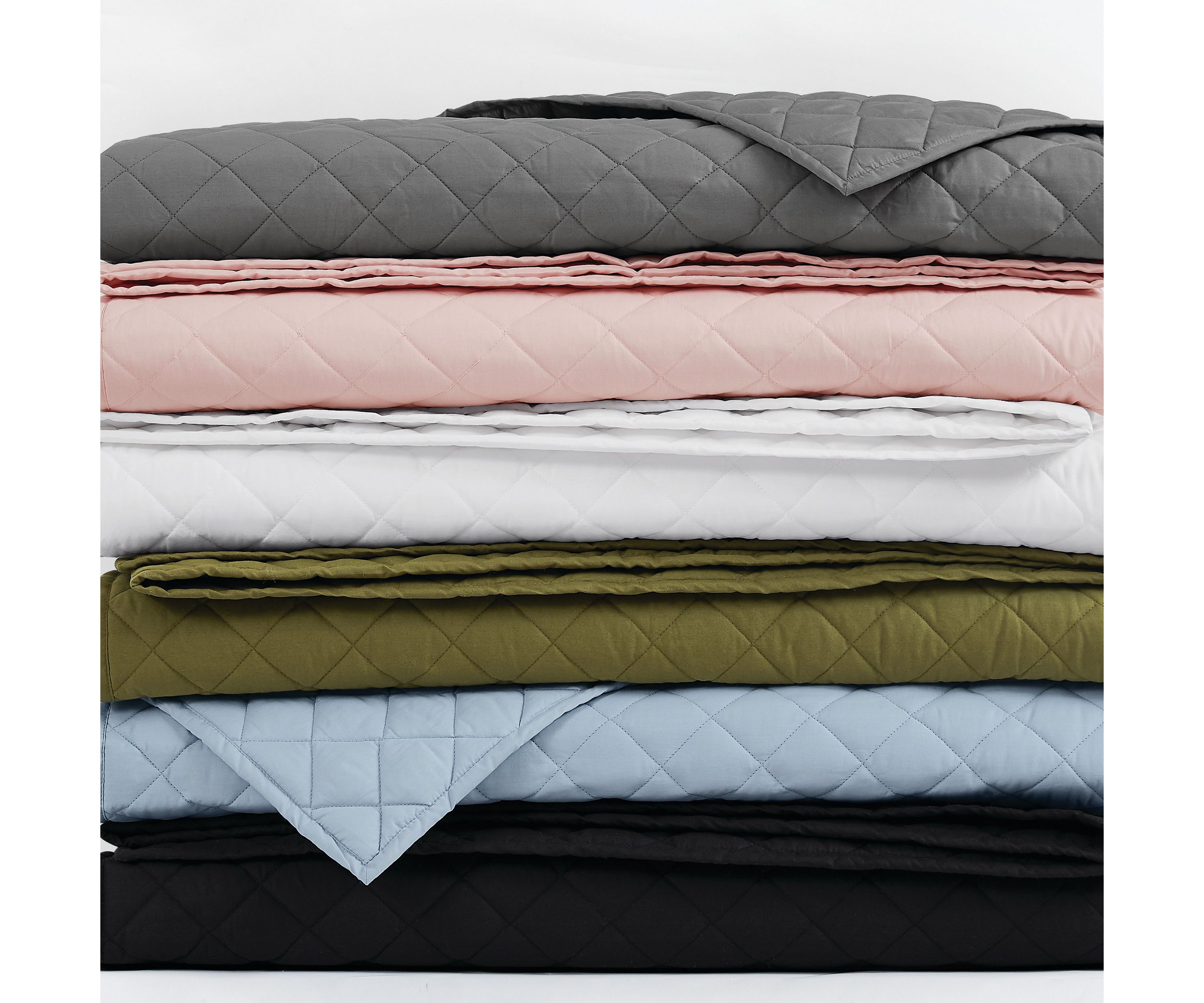 Cannon Solid Percale Black Twin/Twin XL 2 Piece Quilt Set