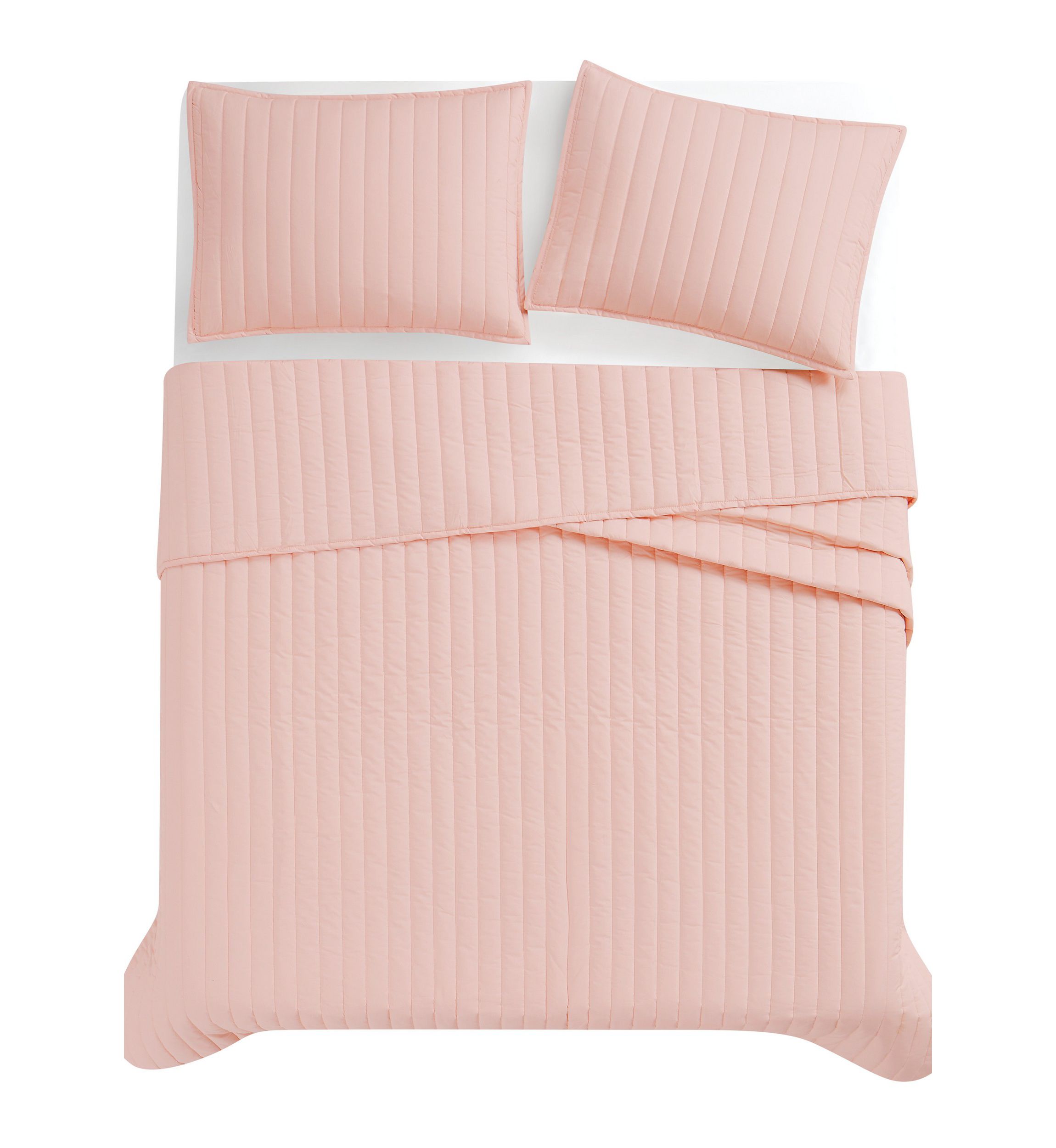 Brooklyn Loom Solid Cotton Percale Black Twin/Twin XL 2 Piece Quilt Set