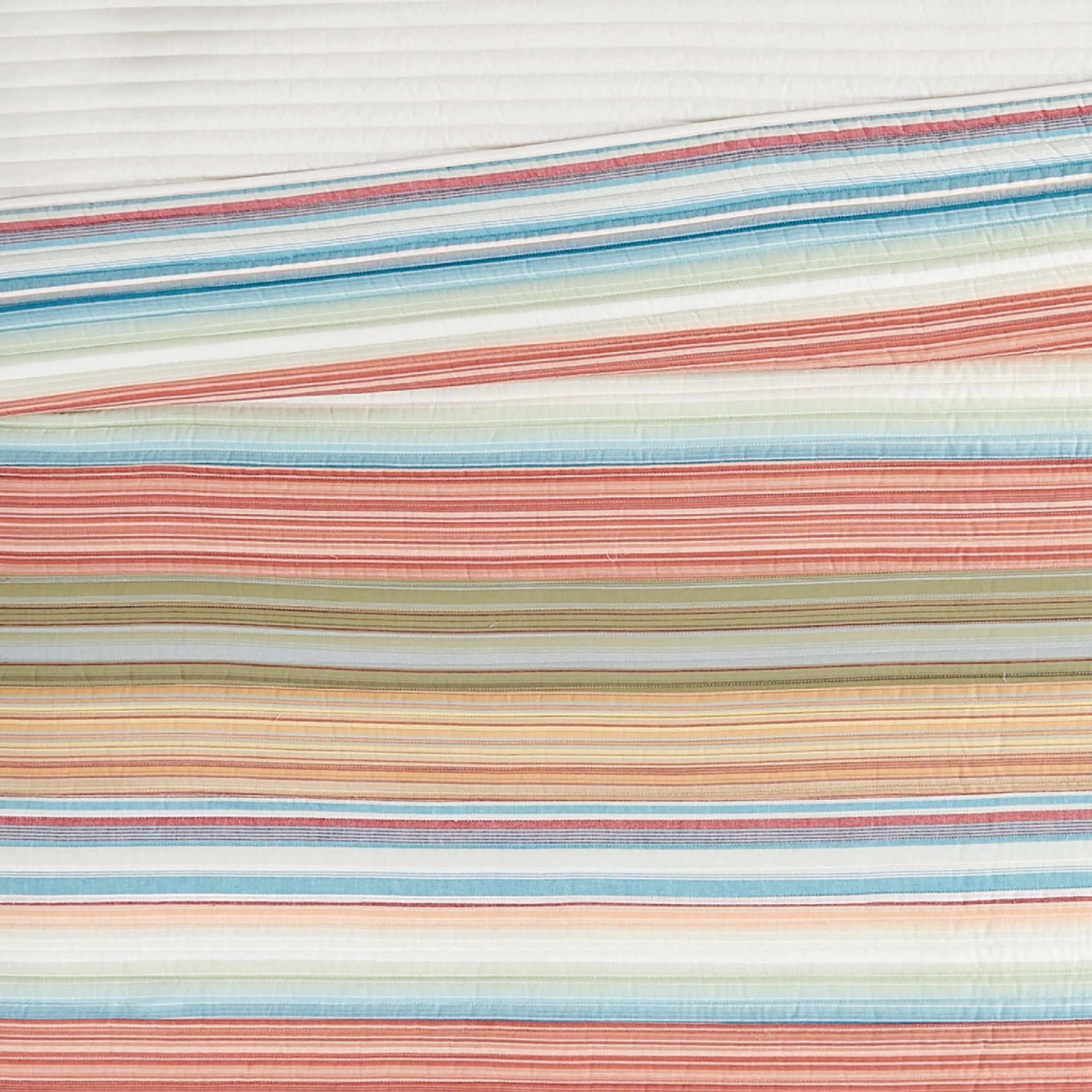 Oceanfront Resort Palm Beach Yarn Dye Stripe 3 Piece King Quilt Set