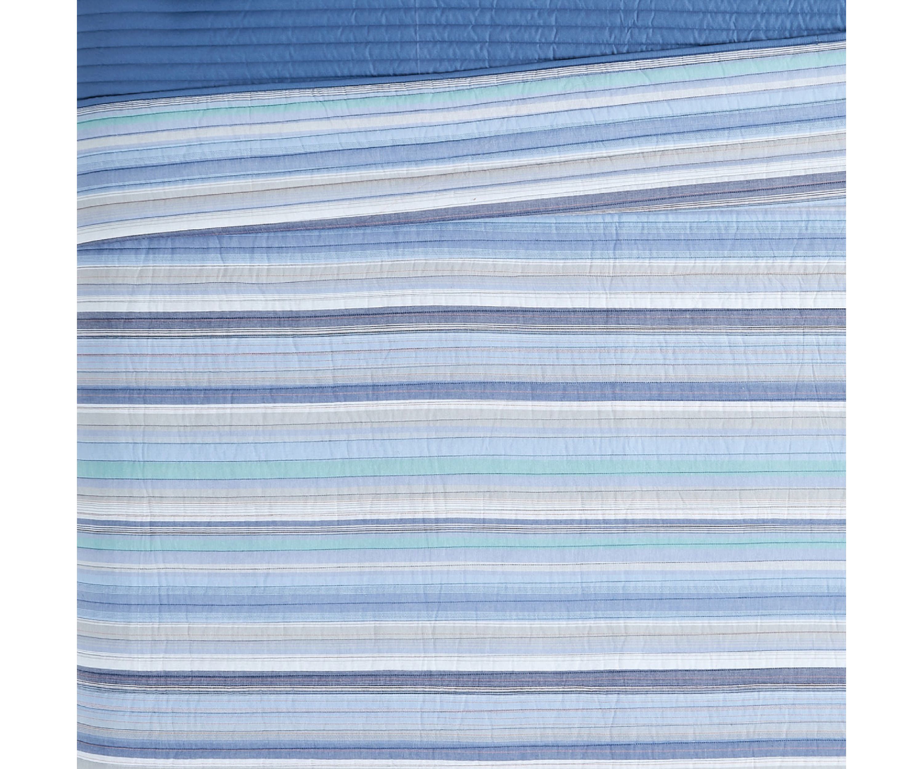 Oceanfront Resort Clearwater Yarn Dye Stripe 2 Piece Twin Quilt Set