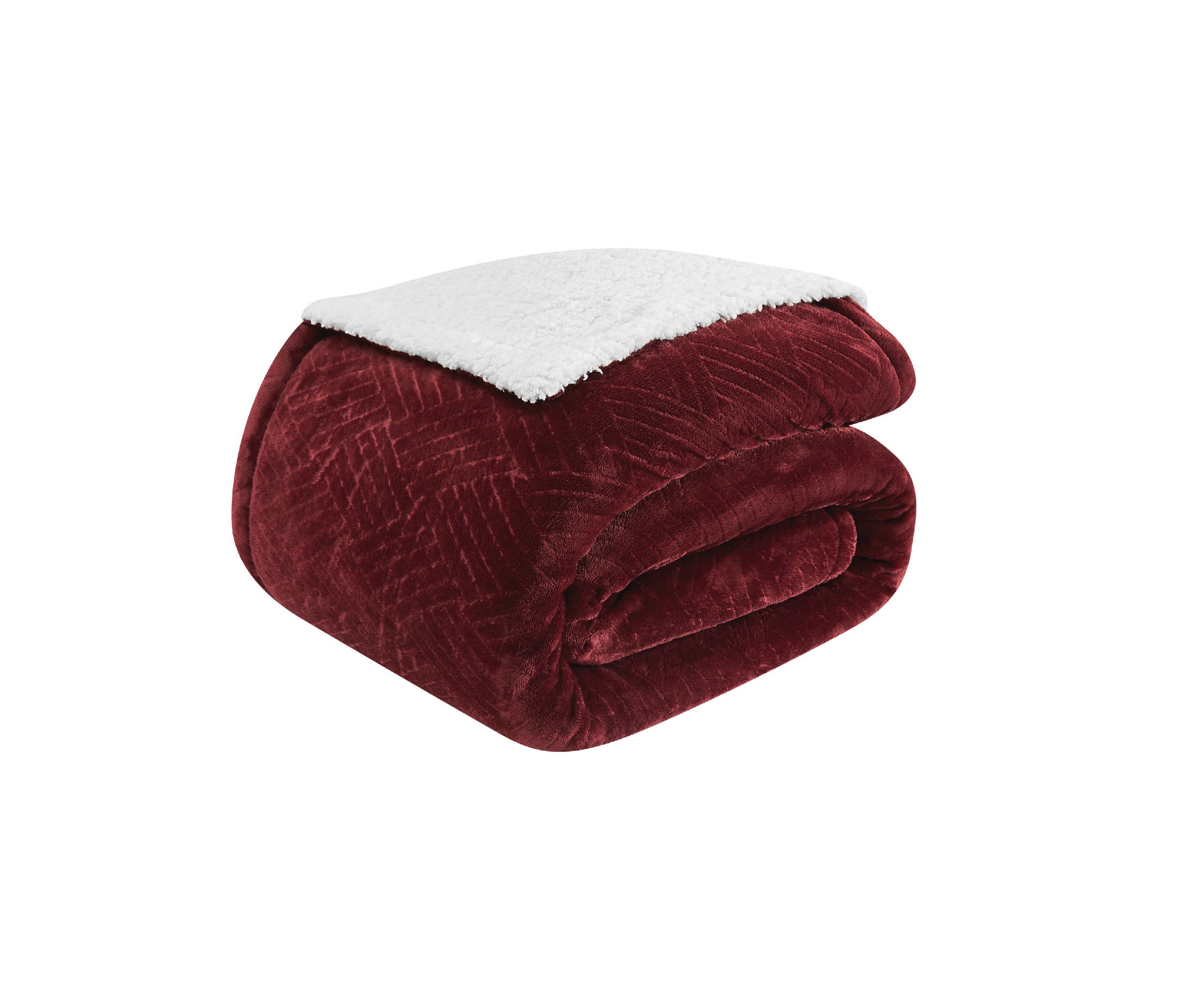 Cannon Carved Faux Fur Grey Twin Blanket