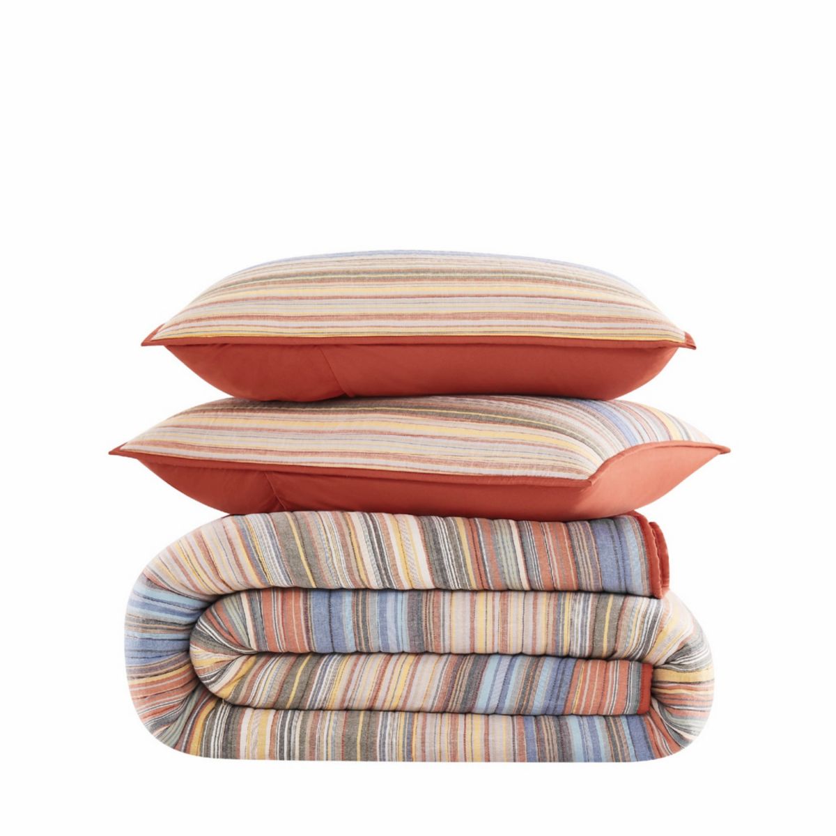 Oceanfront Resort Naples Yarn Dye Stripe 3 Piece King Quilt Set