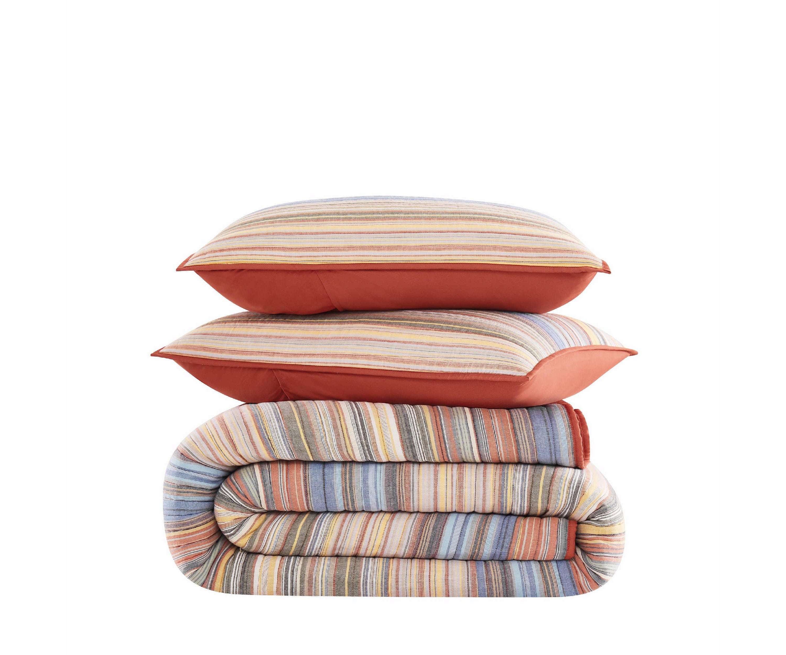 Oceanfront Resort Naples Yarn Dye Stripe 3 Piece King Quilt Set