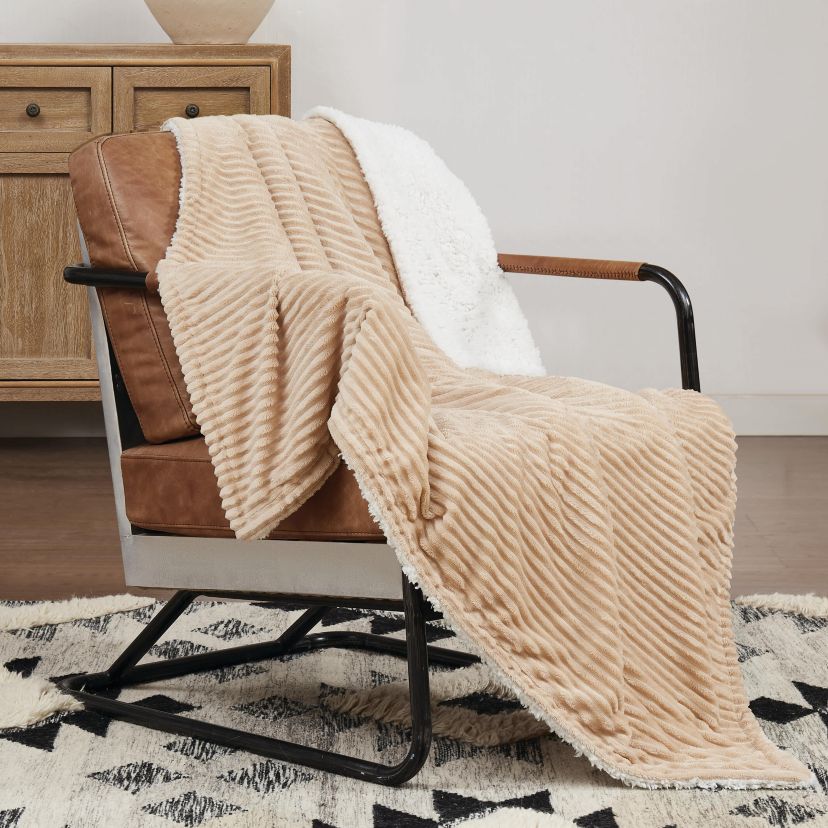 Brooklyn Loom Corduroy Blue 50x70 Throw