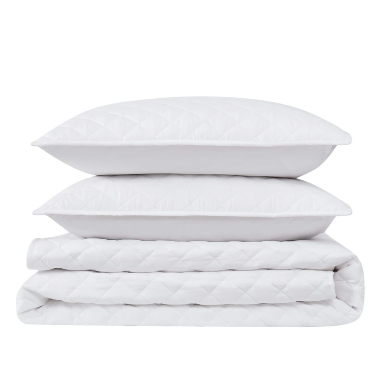 Cannon Solid Oversized Percale Grey King 3 Piece Quilt Set