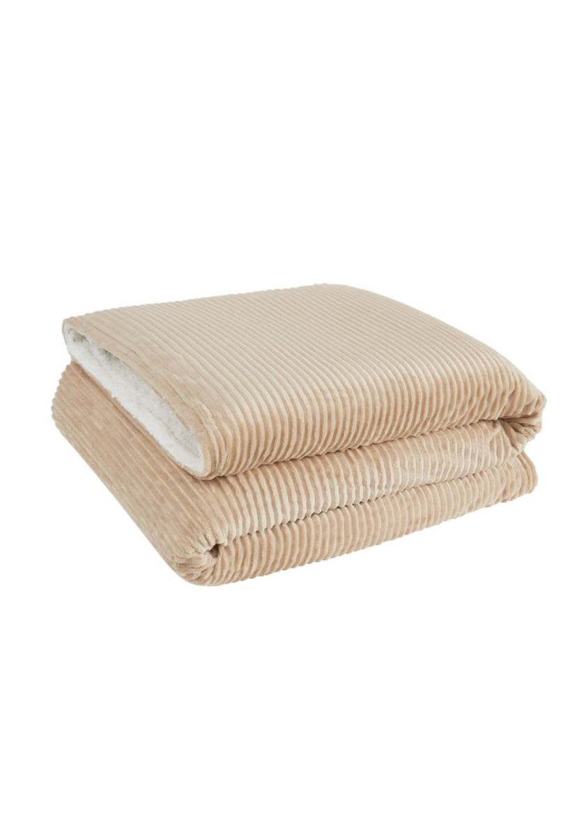 London Fog Corduroy Blue Twin Blanket