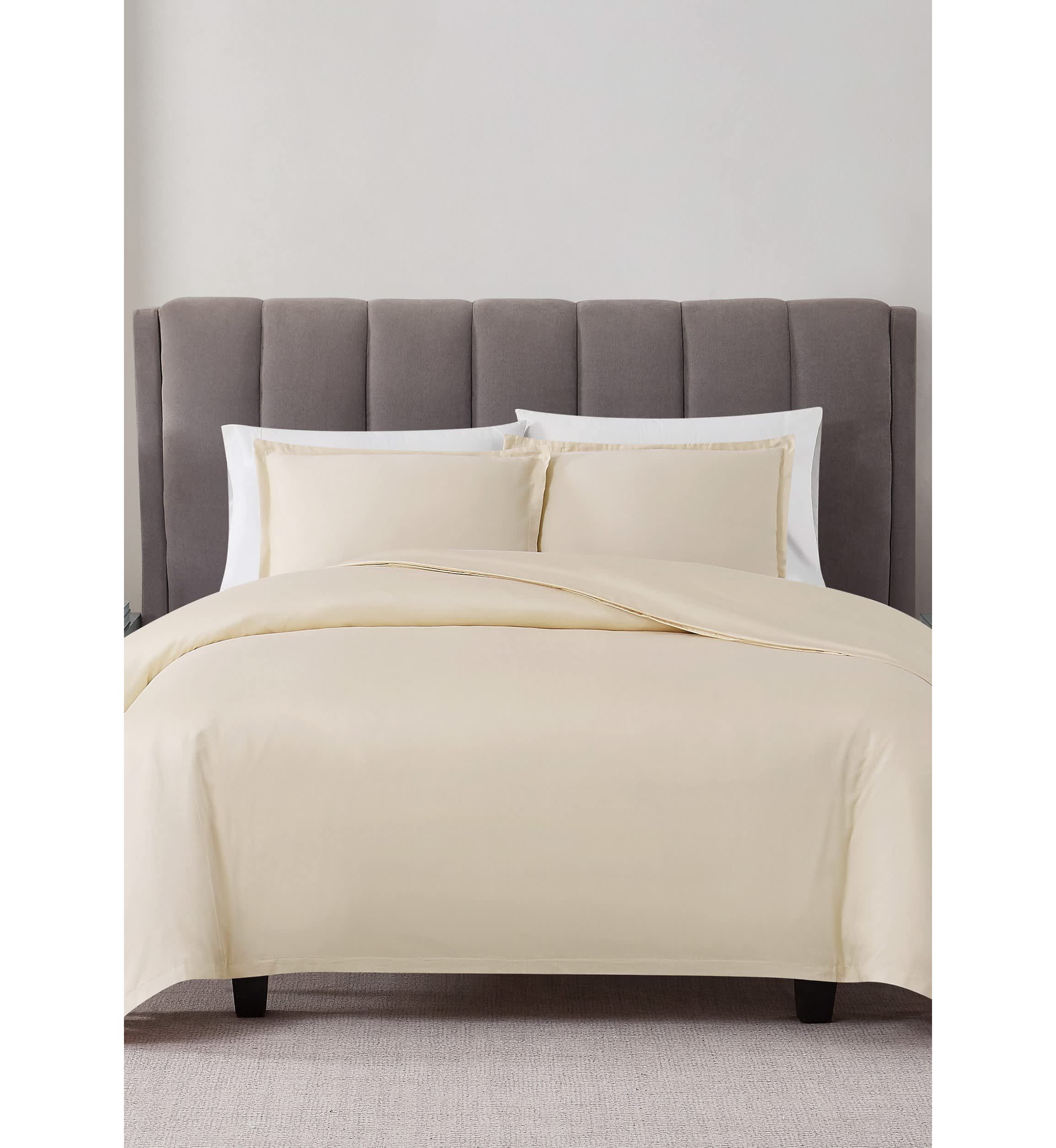 Badgley Mischka Cotton Sateen Blush Full/Queen 3 Piece Duvet Set