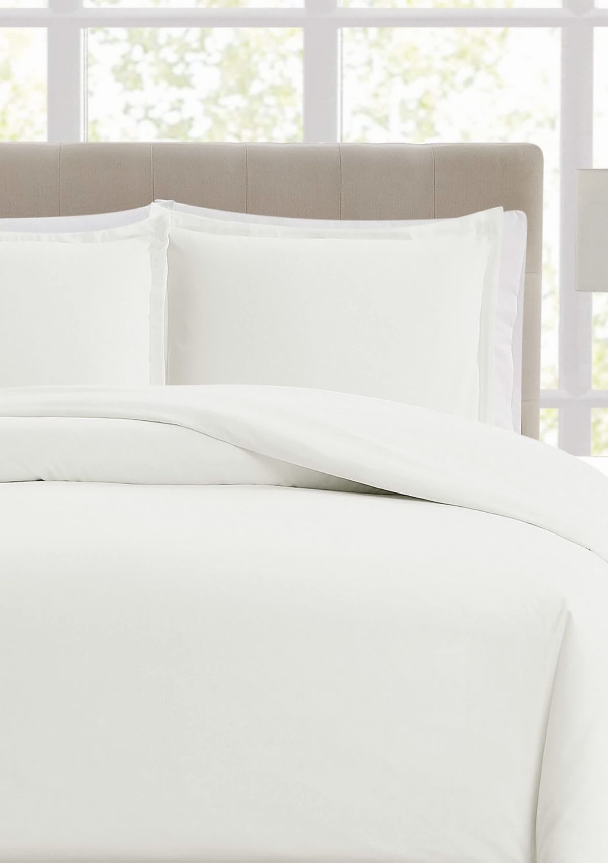 Borghese Roma 400TC Percale Cotton Khaki King 3 Piece Duvet Set