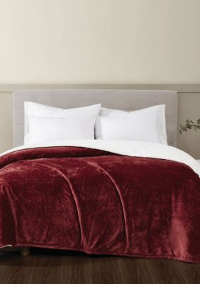 Truly Soft Basket Carved Faux Fur Grey Full/Queen Blanket, Twin