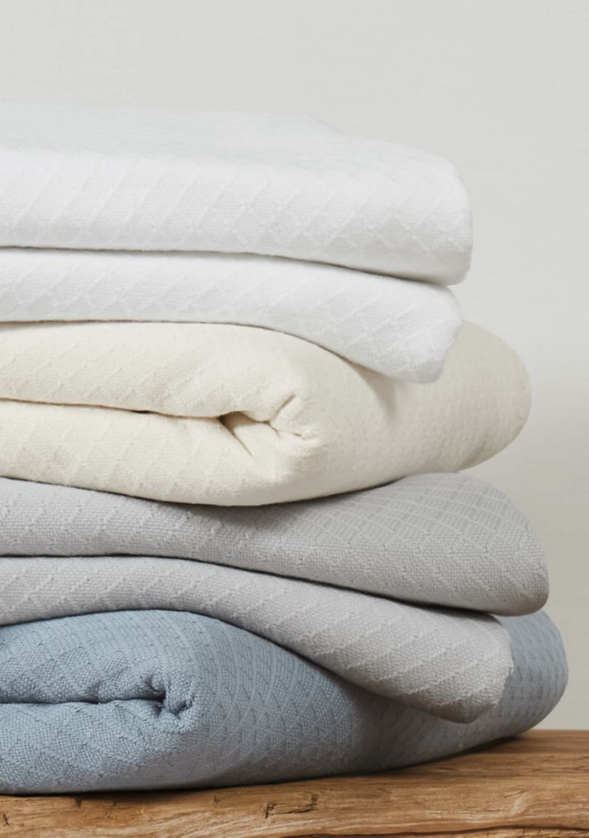 Royal Velvet Dream Cotton Blue Full/Queen Blanket