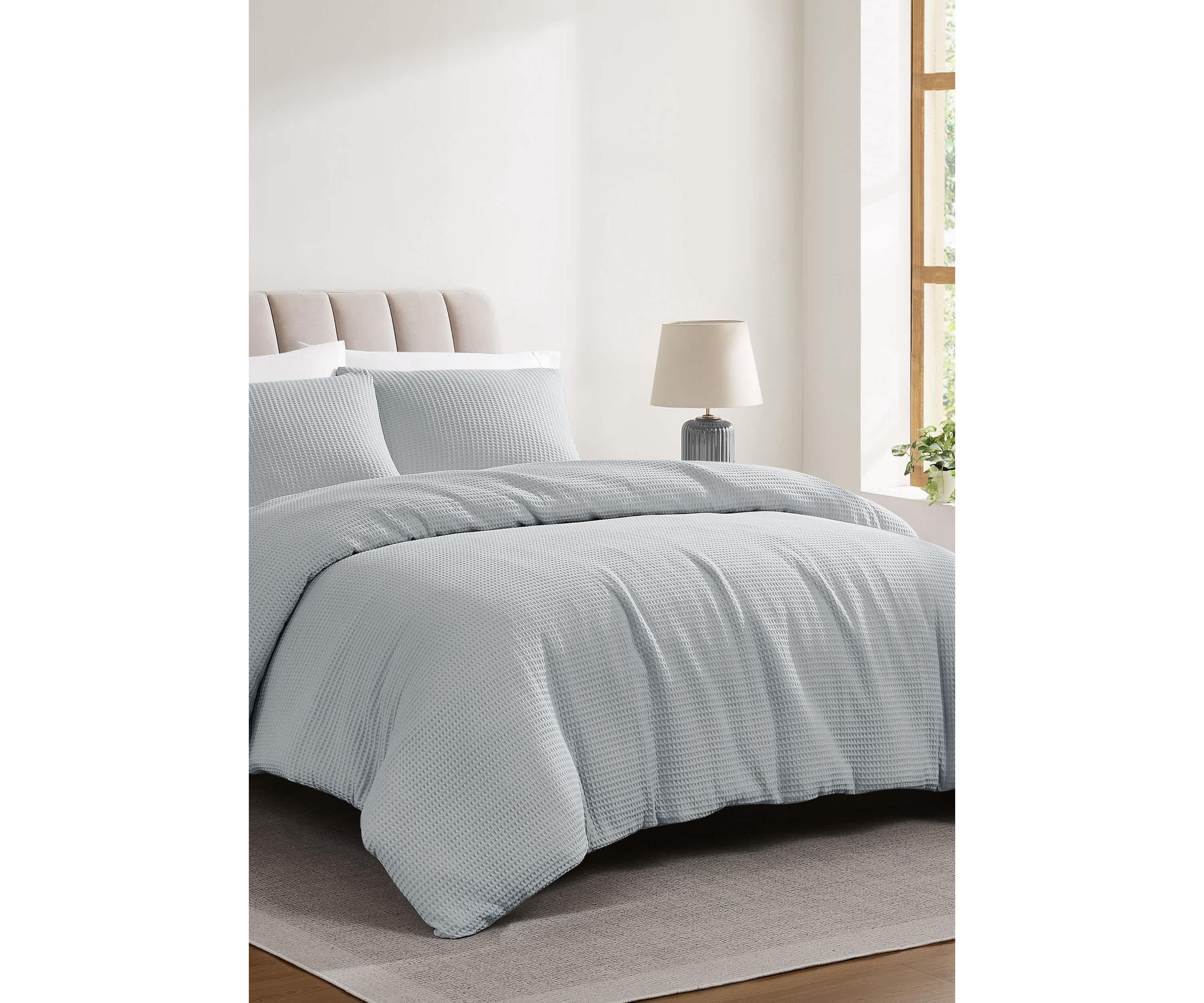 Cannon Heritage Cotton Waffle Khaki 3 Piece Full/Queen Duvet Set