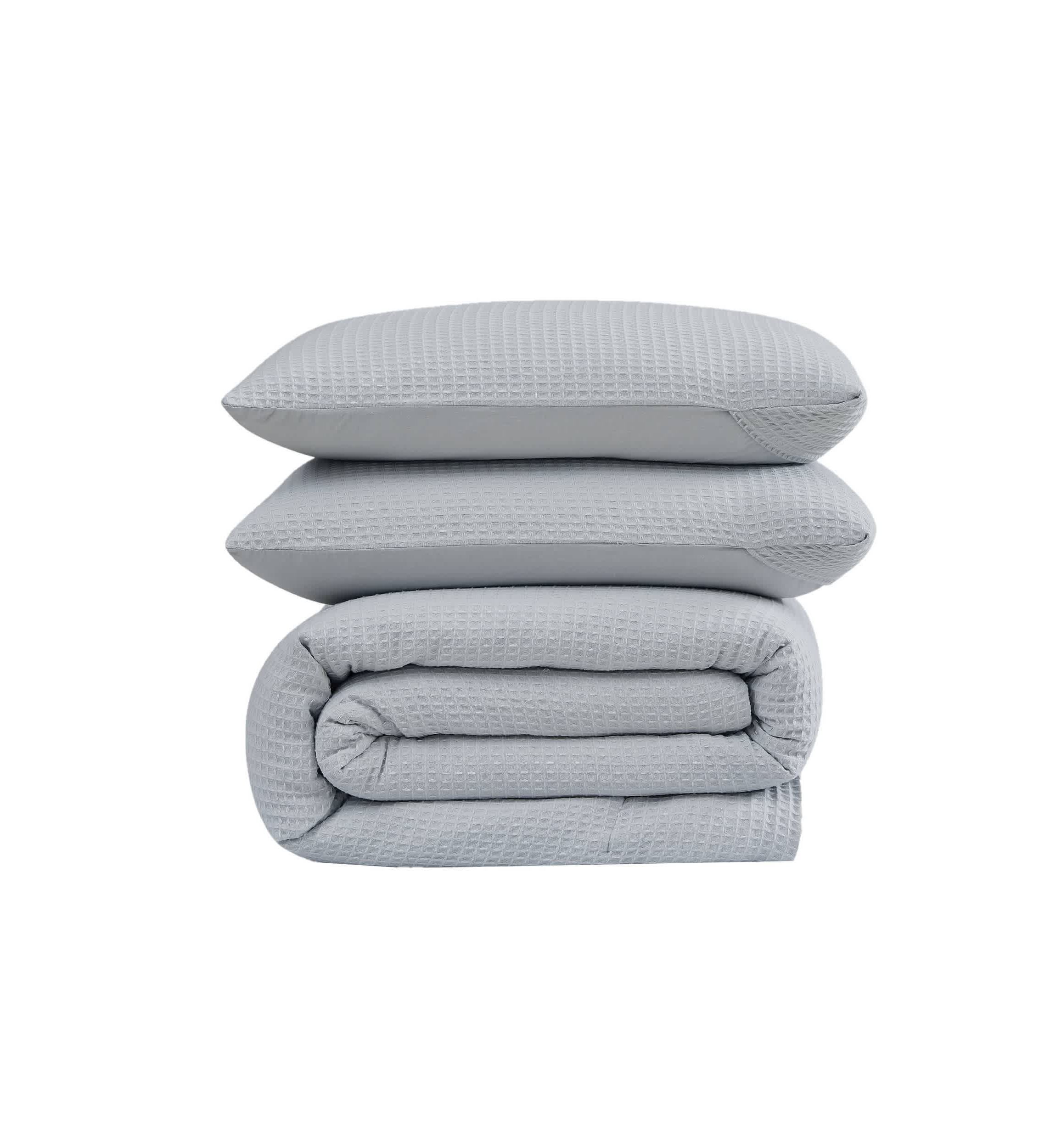 Cannon Heritage Cotton Waffle Khaki 3 Piece Full/Queen Duvet Set