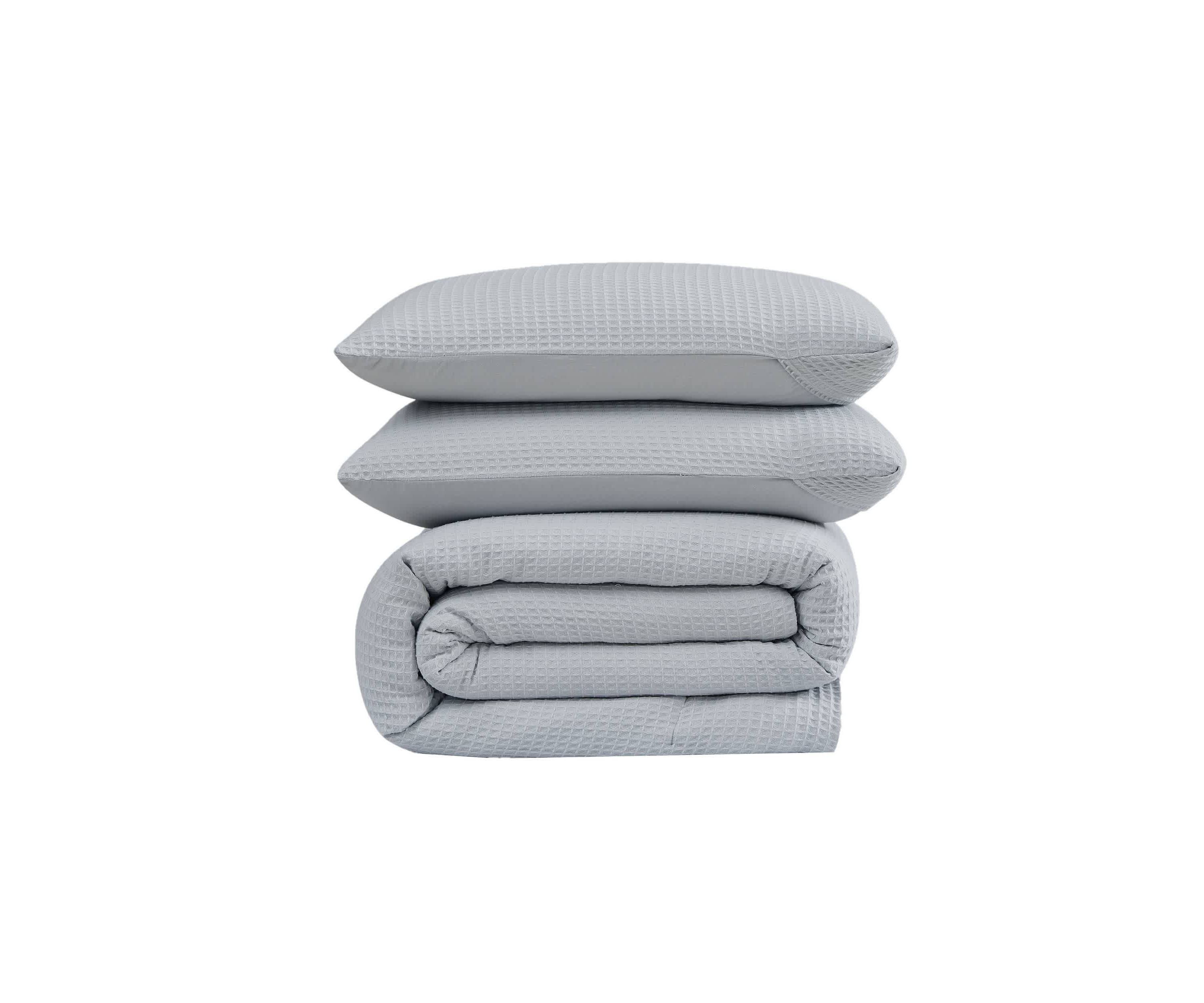 Cannon Heritage Cotton Waffle Khaki 3 Piece Full/Queen Duvet Set