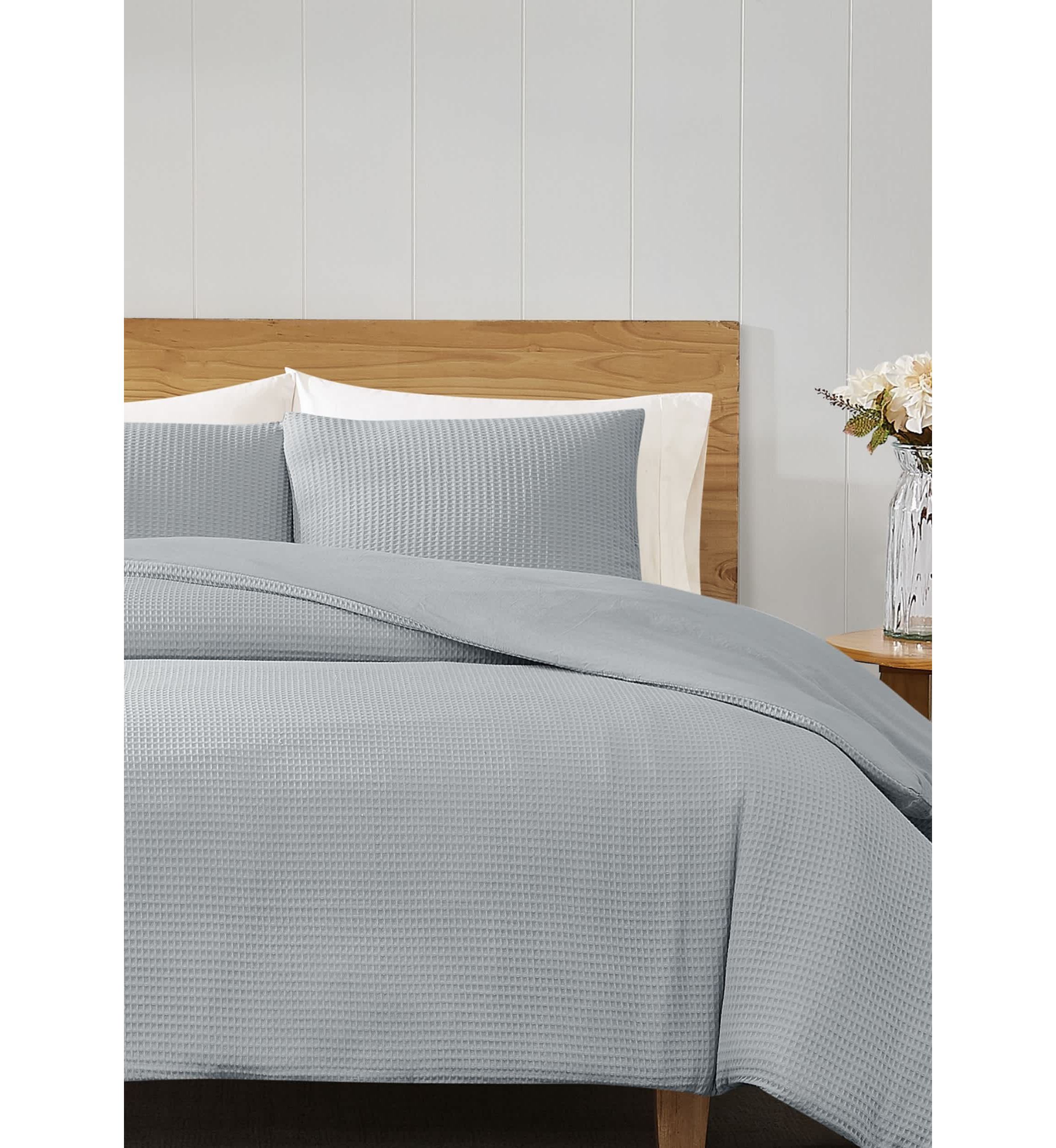 Cannon Heritage Cotton Waffle Khaki 3 Piece Full/Queen Duvet Set