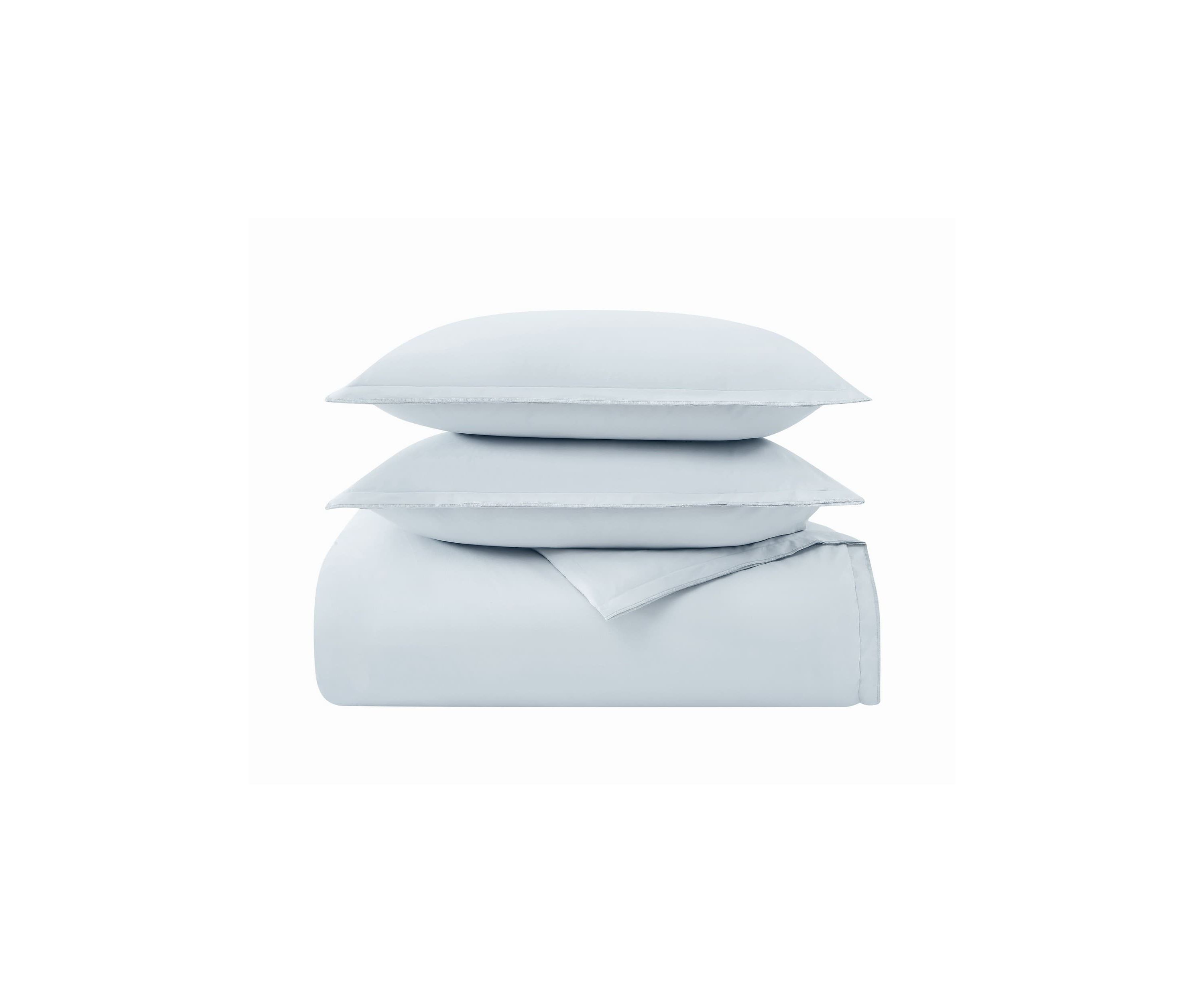 Vince Camuto 400TC Percale Light Blue King 3 Piece Duvet Set