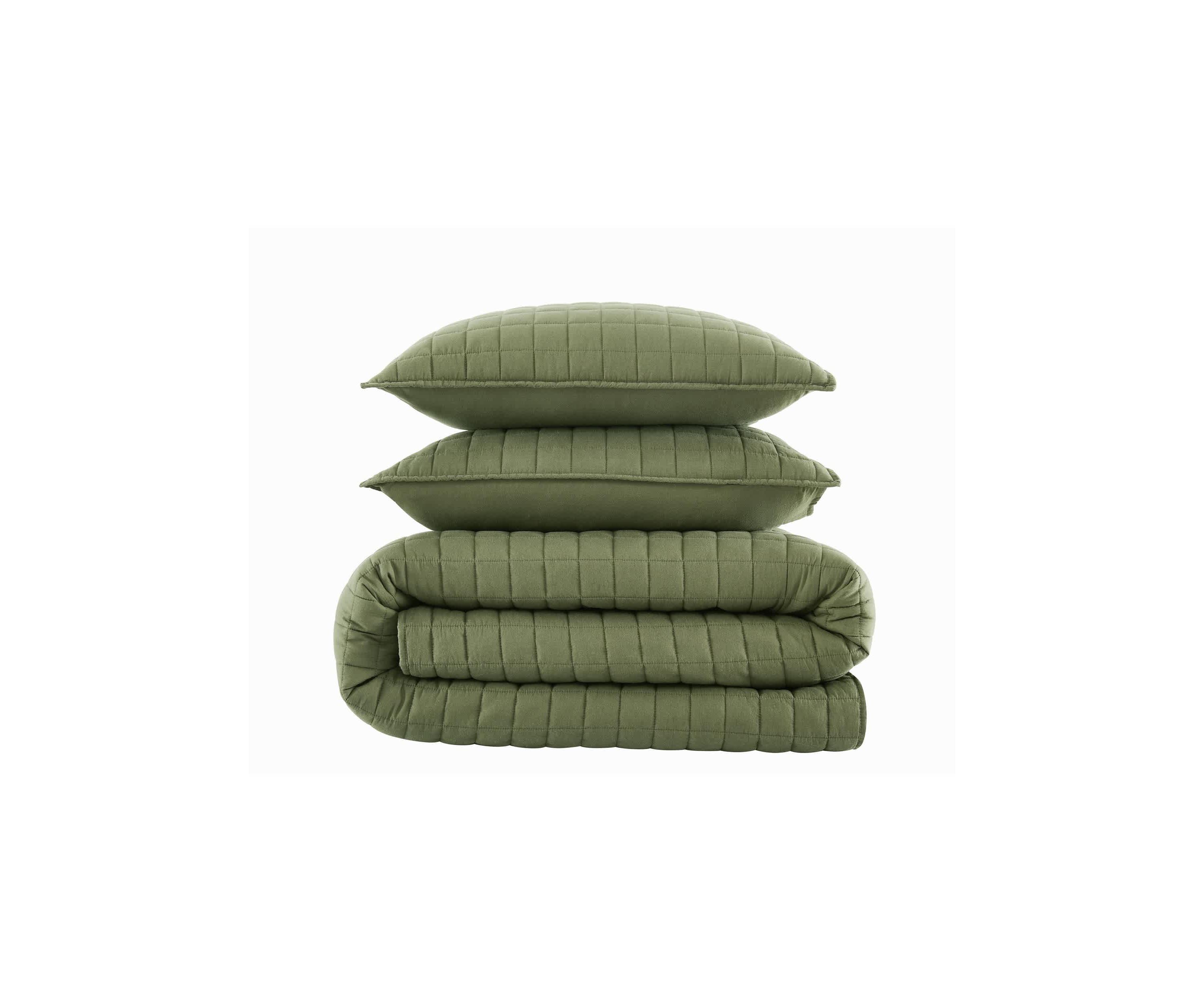 Brooklyn Loom Essential Cotton Natural Twin/Twin XL 2 Piece Quilt Set