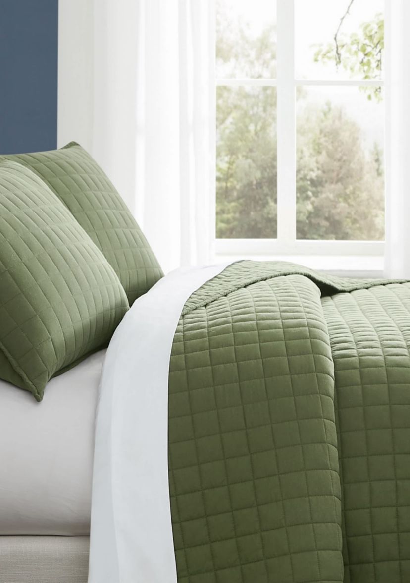 Brooklyn Loom Essential Cotton Natural Twin/Twin XL 2 Piece Quilt Set