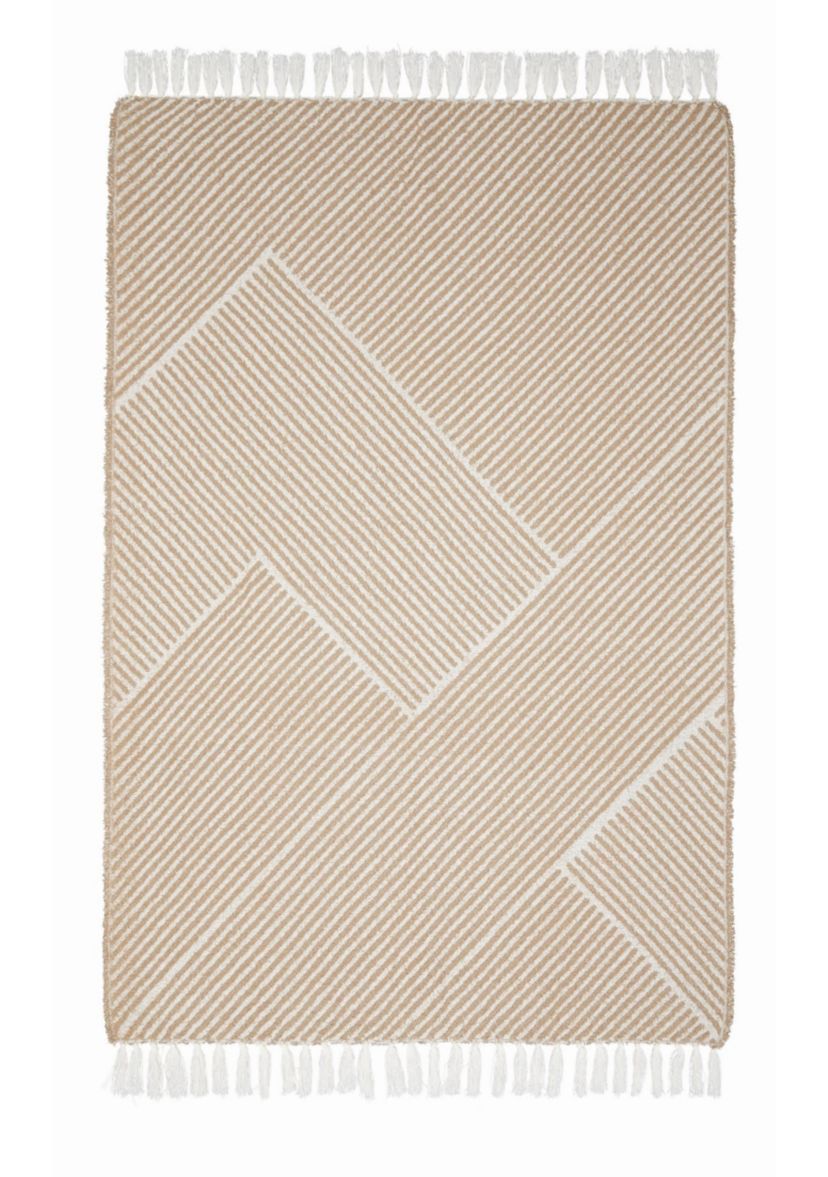 Brooklyn Loom Diagonal Chenille Stripe Blue 50x70 Throw