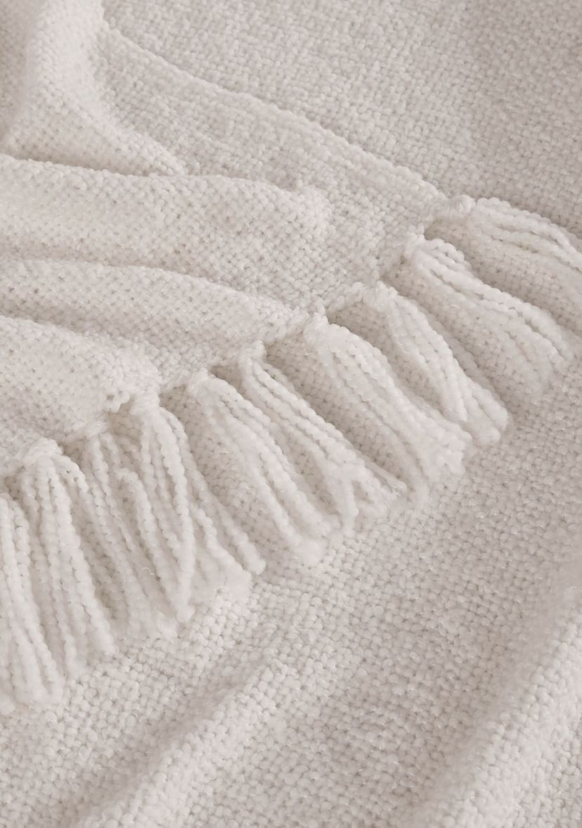 Brooklyn Loom Chunky Boucle Textured Microfiber  50x70 Throw Blanket in Tan