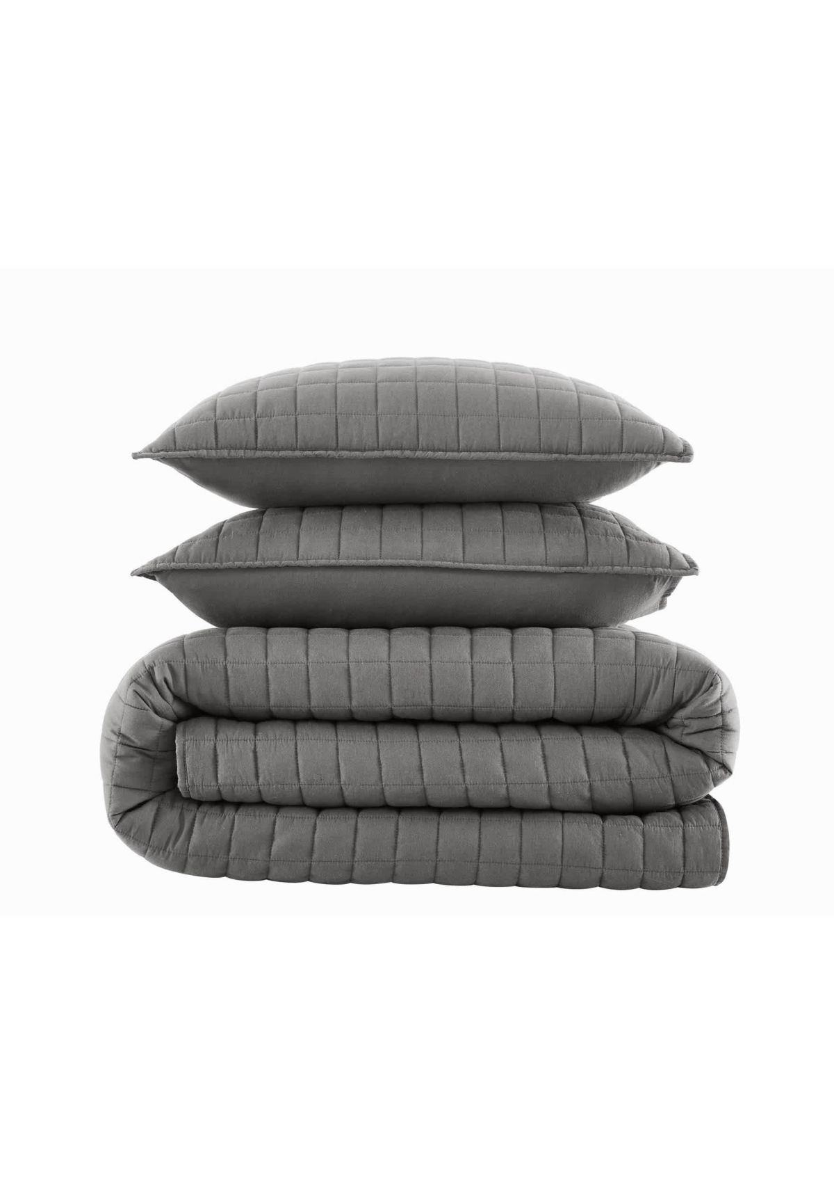 Frye Vintage Washed Cotton Blue Full/Queen 3 Piece Quilt Set