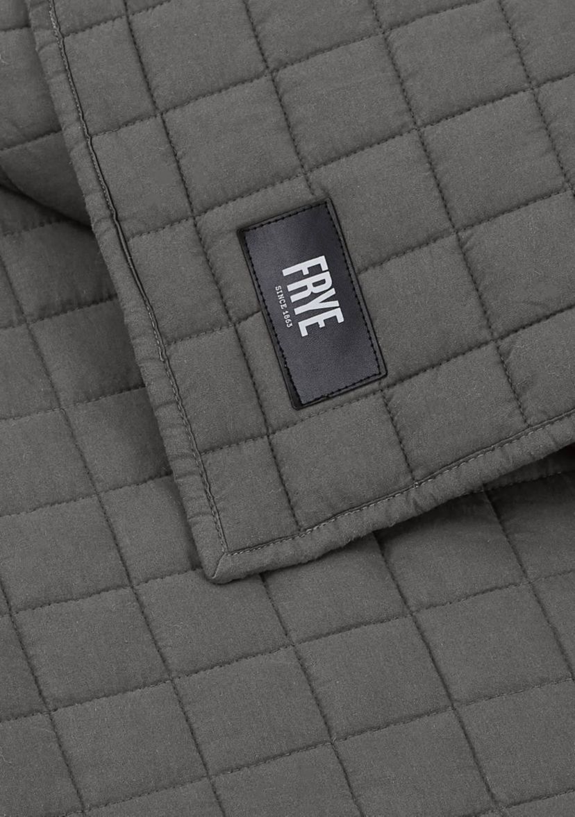 Frye Vintage Washed Cotton Blue Full/Queen 3 Piece Quilt Set