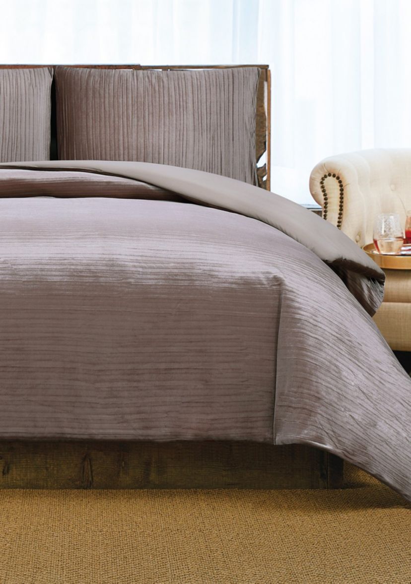 Crinkle Velvet Duvet Set