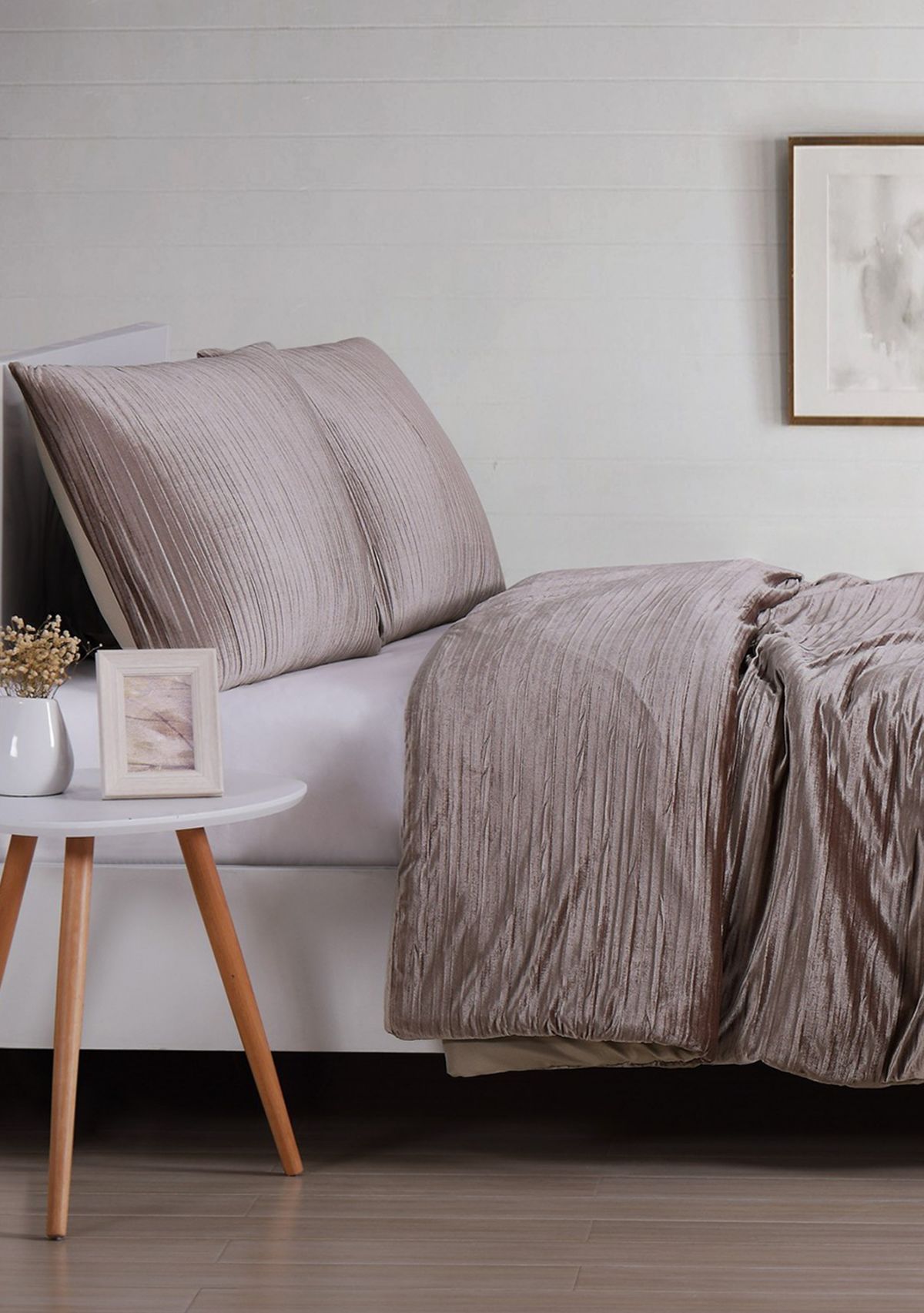 Crinkle Velvet Duvet Set