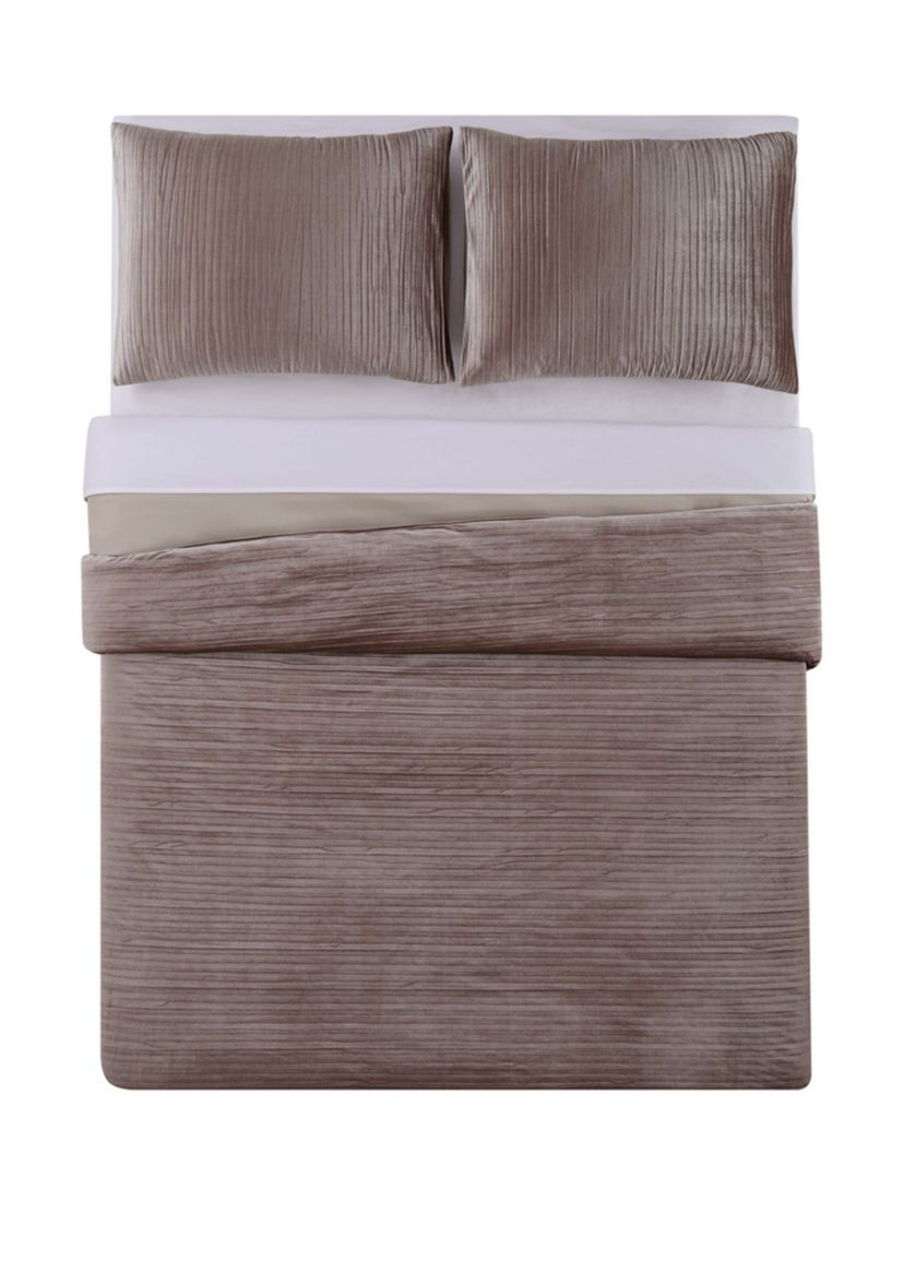 Crinkle Velvet Duvet Set