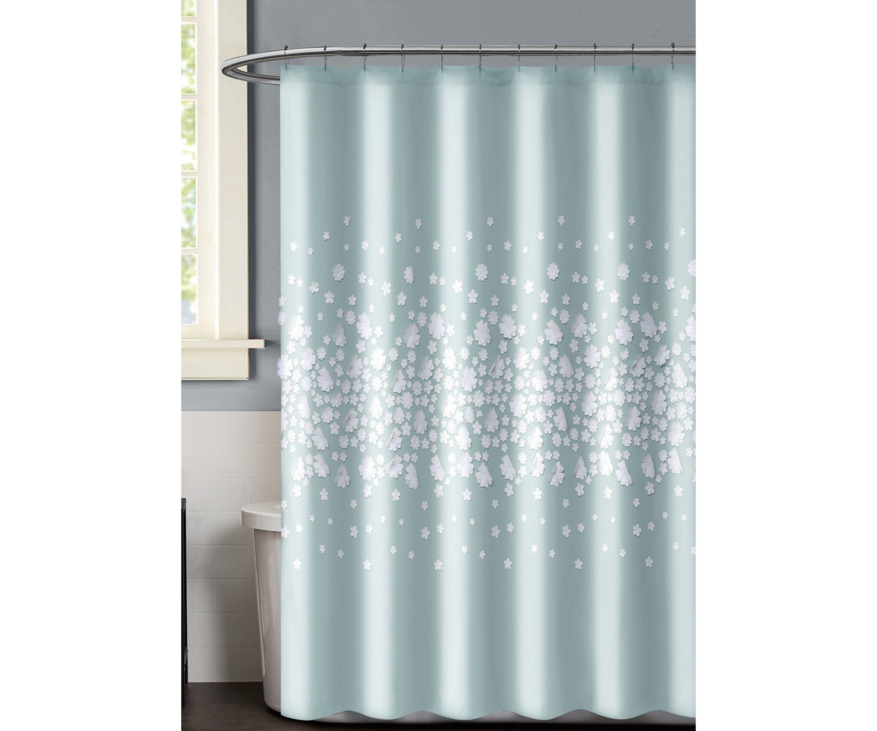 Confetti Flowers Shower Curtain