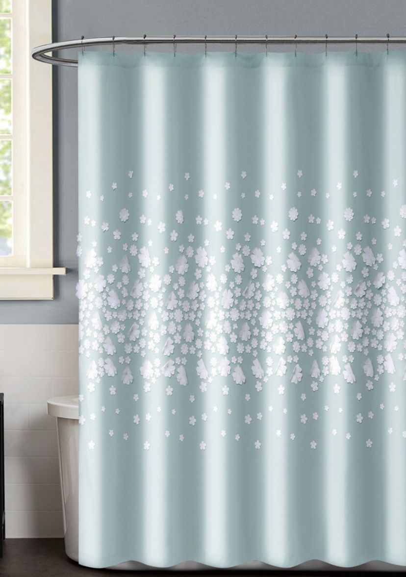 Confetti Flowers Shower Curtain
