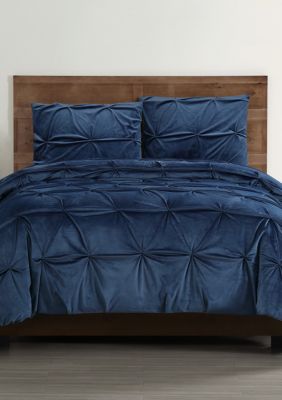 Truly Soft Pleated Velvet Duvet Set Belk