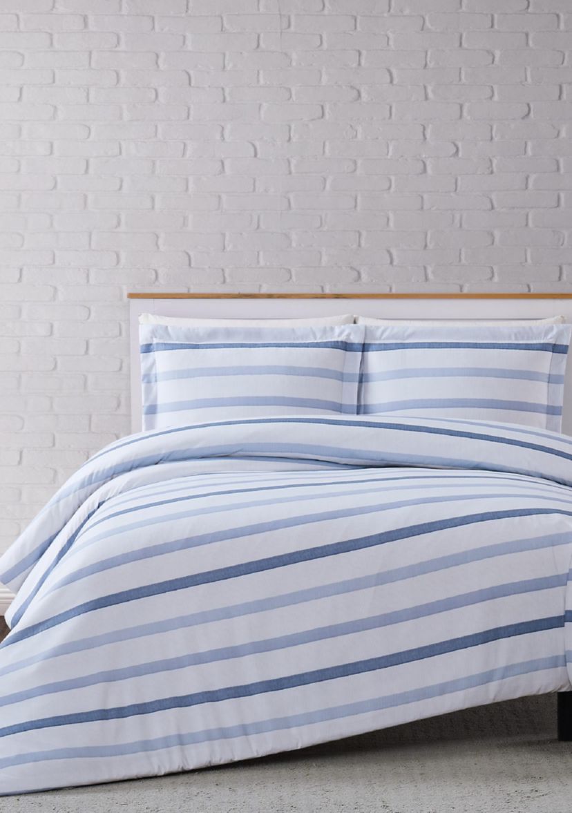 Waffle Stripe Duvet Set
