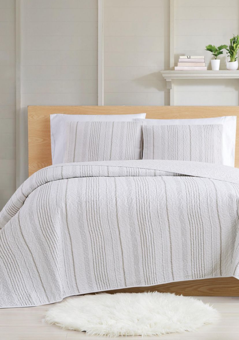 Warm Hearth Stripe Quilt Set