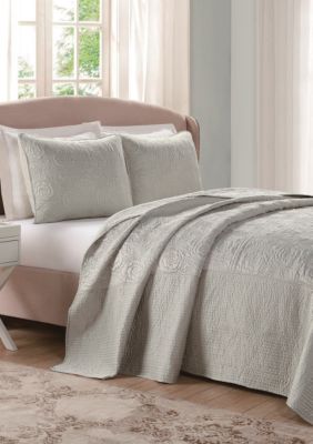 Laura Ashley Silky Satin Queen Bedspread | belk