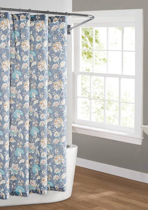 Florence Shower Curtain, Beach Cottage Style Shower Curtains
