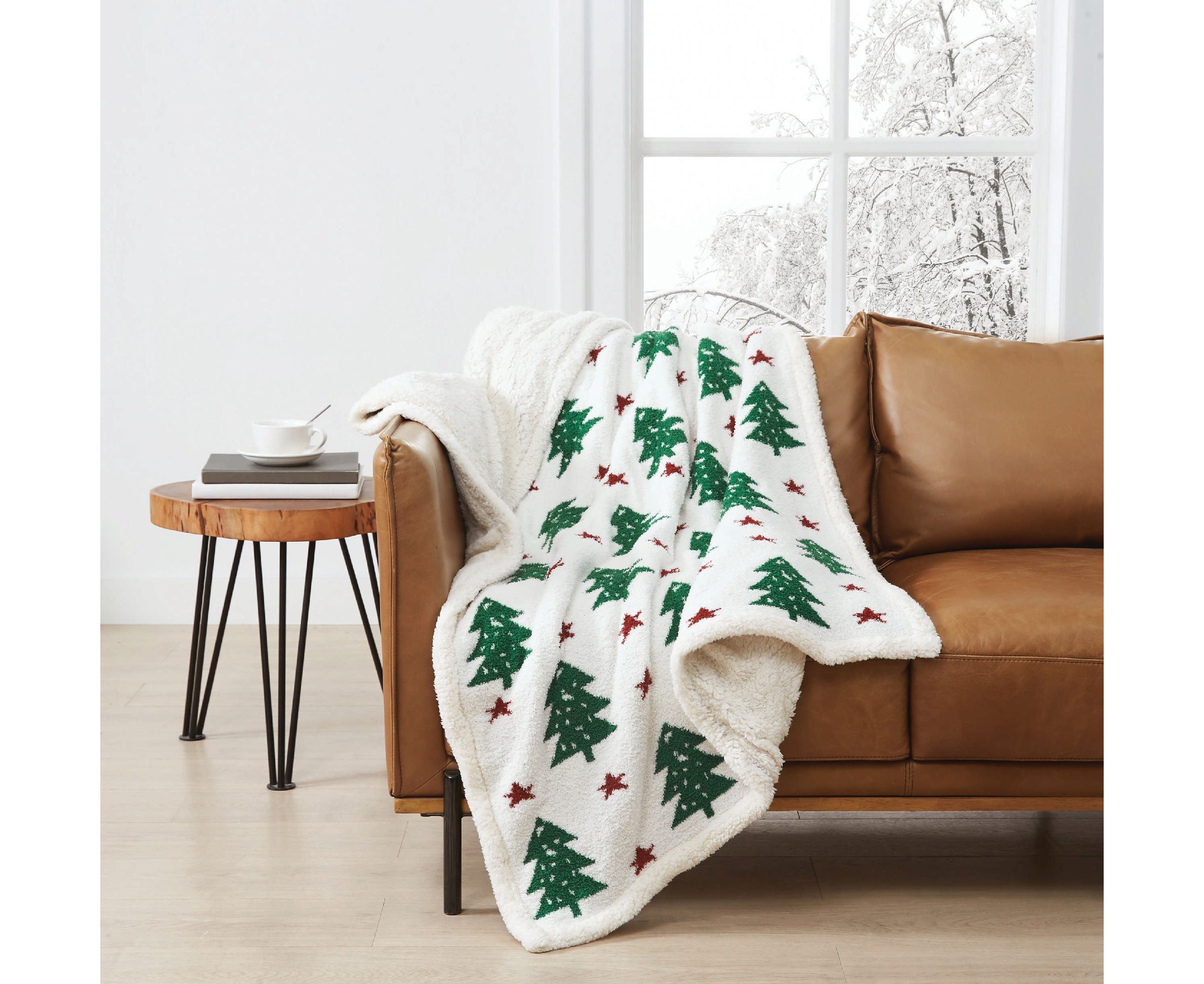 Truly Soft Cozy Tree and Star Throw