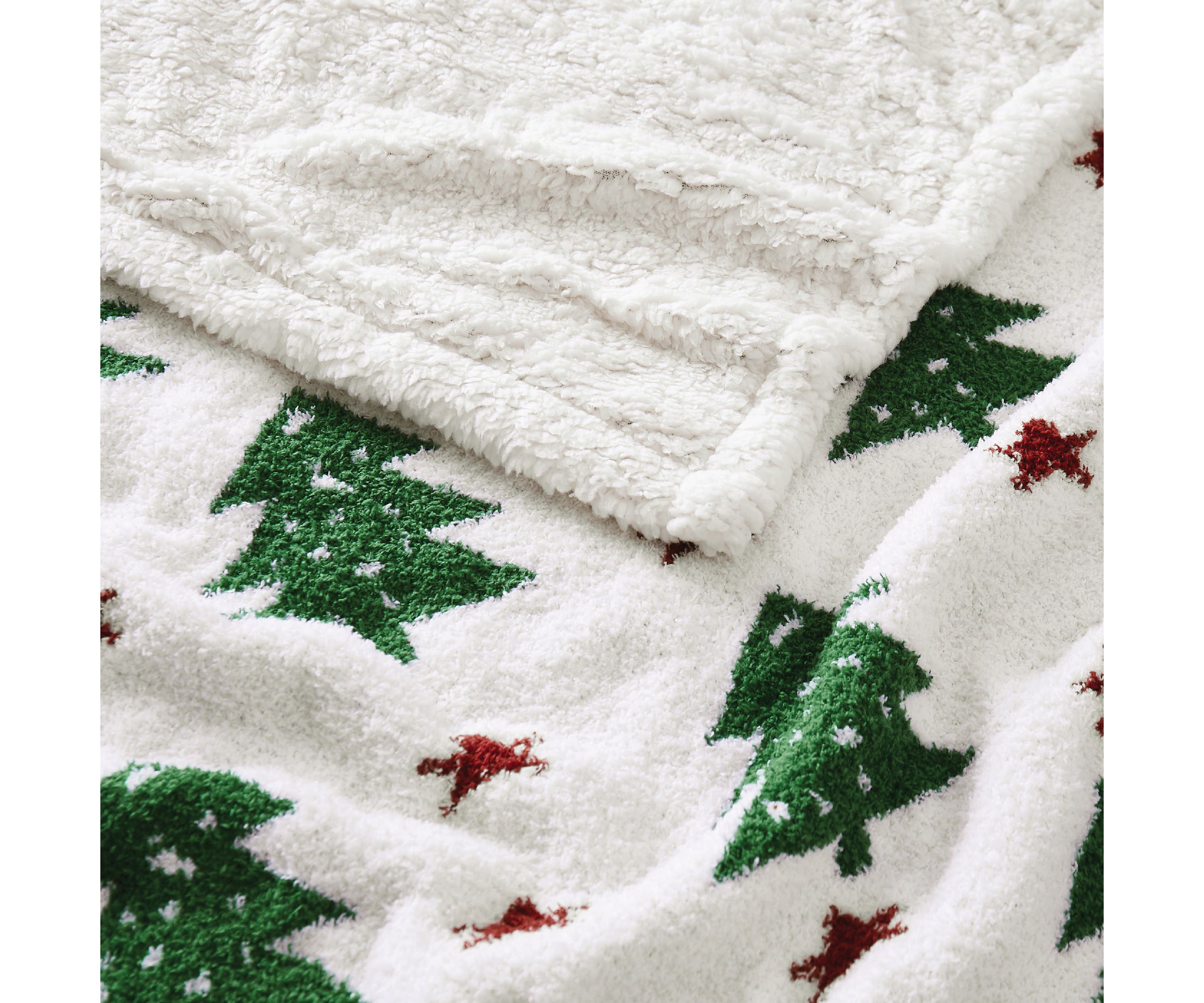 Truly Soft Cozy Tree and Star Throw