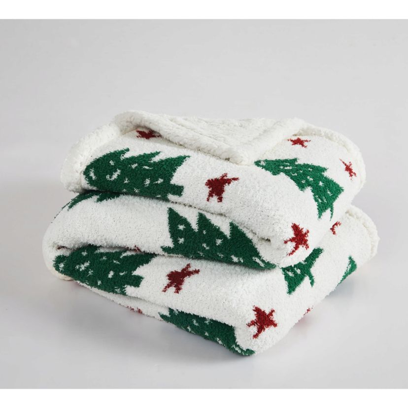 Truly Soft Cozy Tree and Star Throw