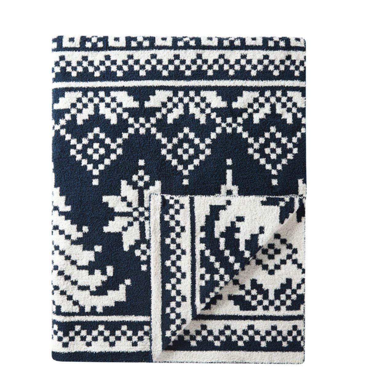 Truly Soft Cozy Fair Isle Reversible 50x70 Throw