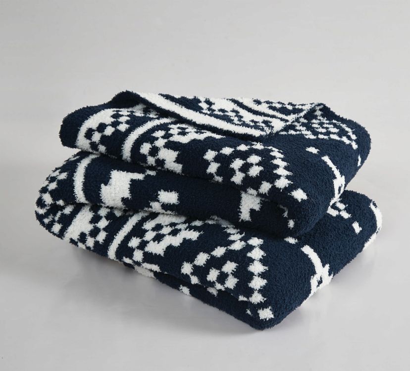 Truly Soft Cozy Fair Isle Reversible 50x70 Throw