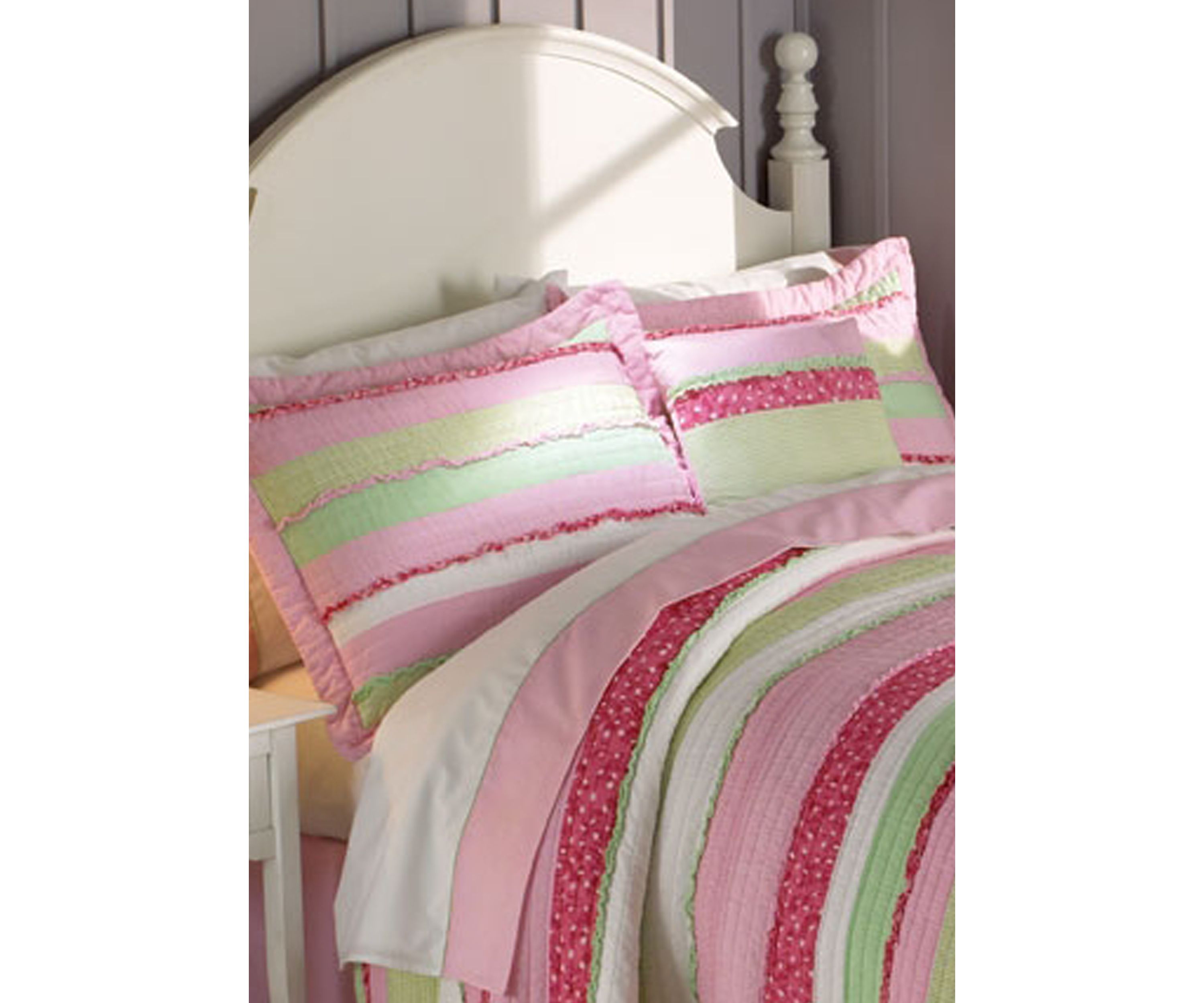 Annas Ruffle Pink Window Valance 18-in. x 70-in.