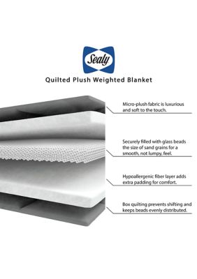 Sealy quilted plush weighted blanket hot sale