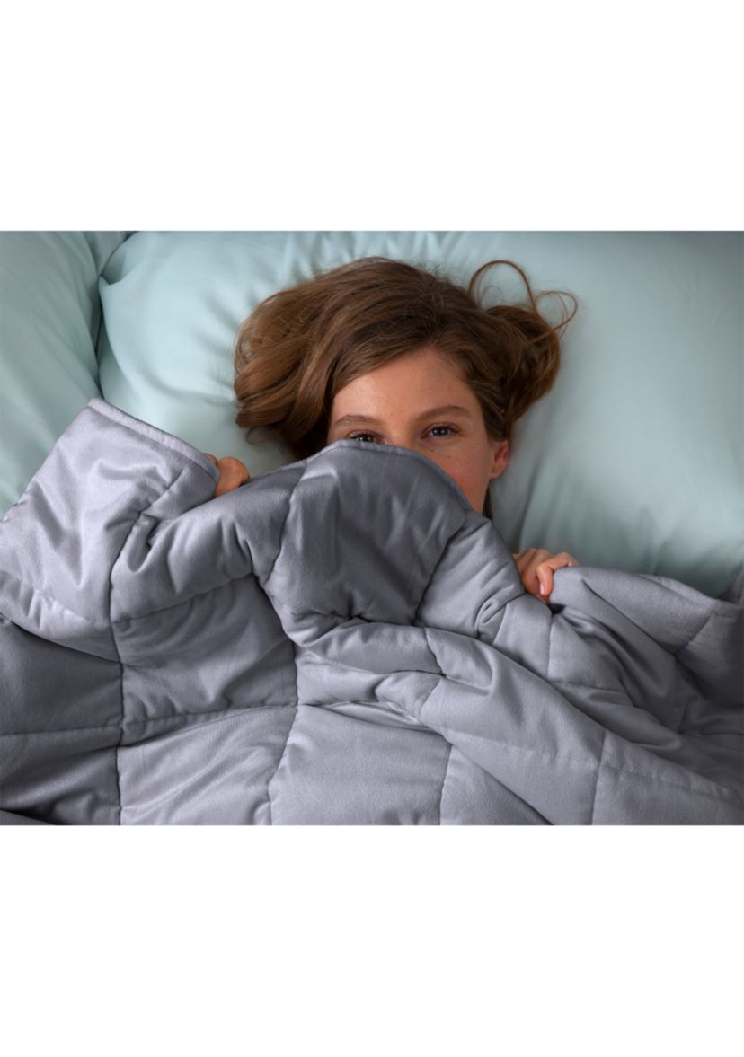 12 lb Quilted Plush Weighted Blanket 