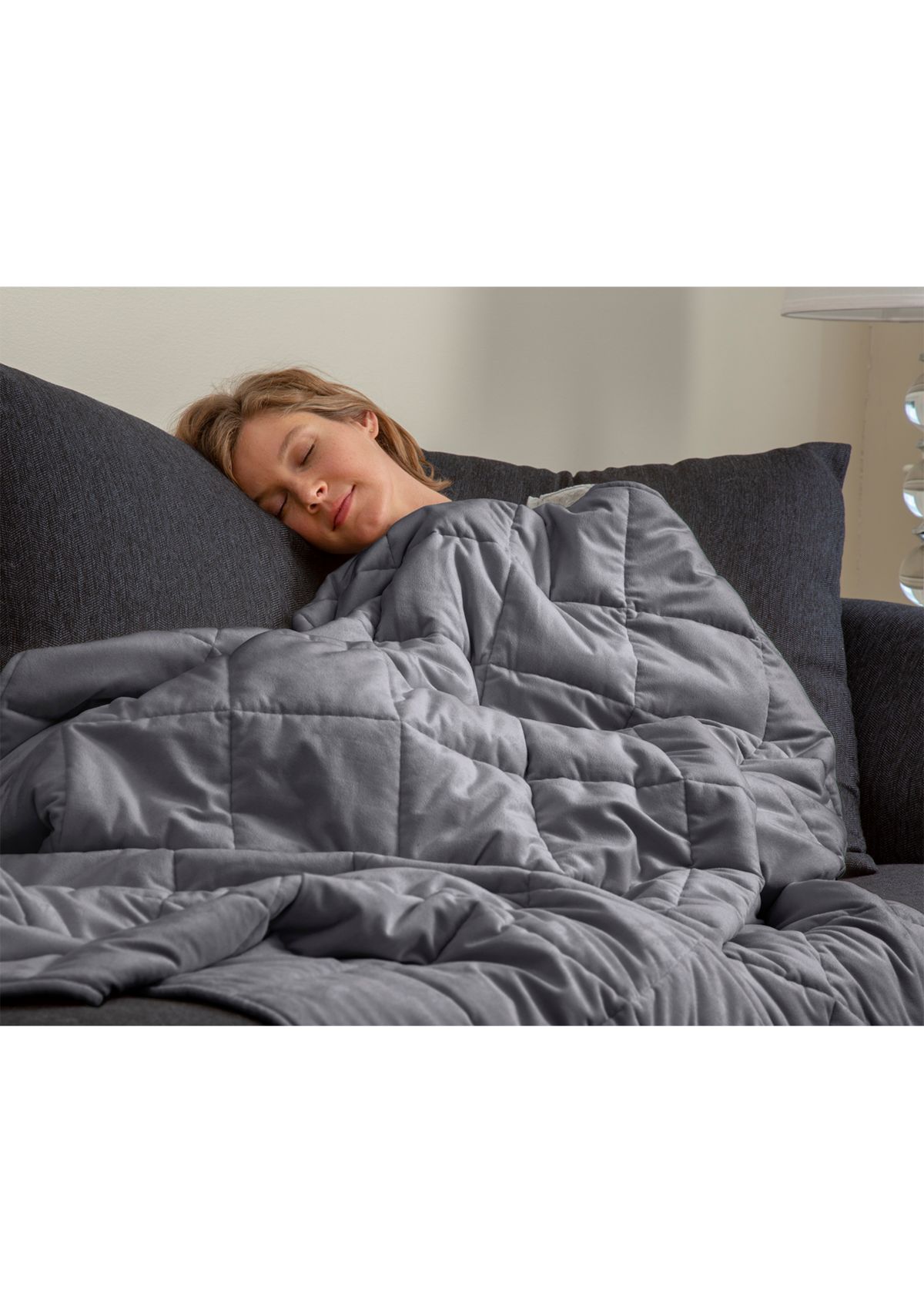 12 lb Quilted Plush Weighted Blanket 