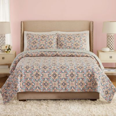 Vera Bradley Enchanted Mandala 3-piece Cotton Quilt Set 