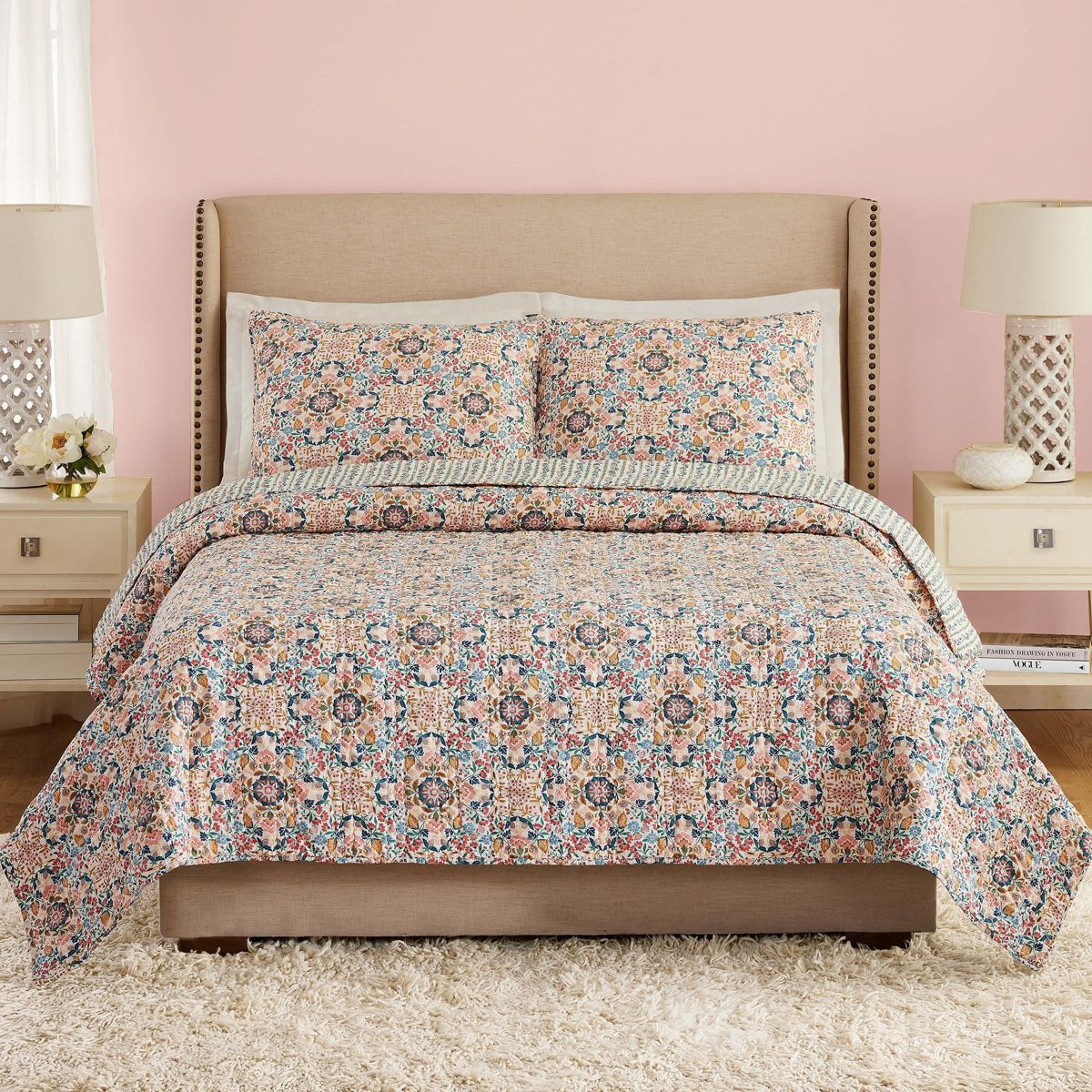 Enchanted Mandala 3-Piece Cotton Quilt Set